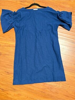 Vineyard Vines Navy Mini Dress with Puff Sleeves